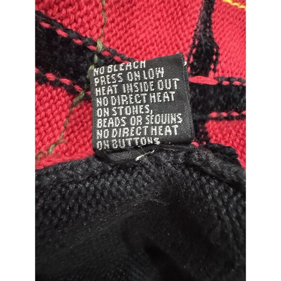 Vtg Berek 2 By Takako Sakon Cardigan Christmas Poinsettia Cabincore Sweater - Picture 15 of 15